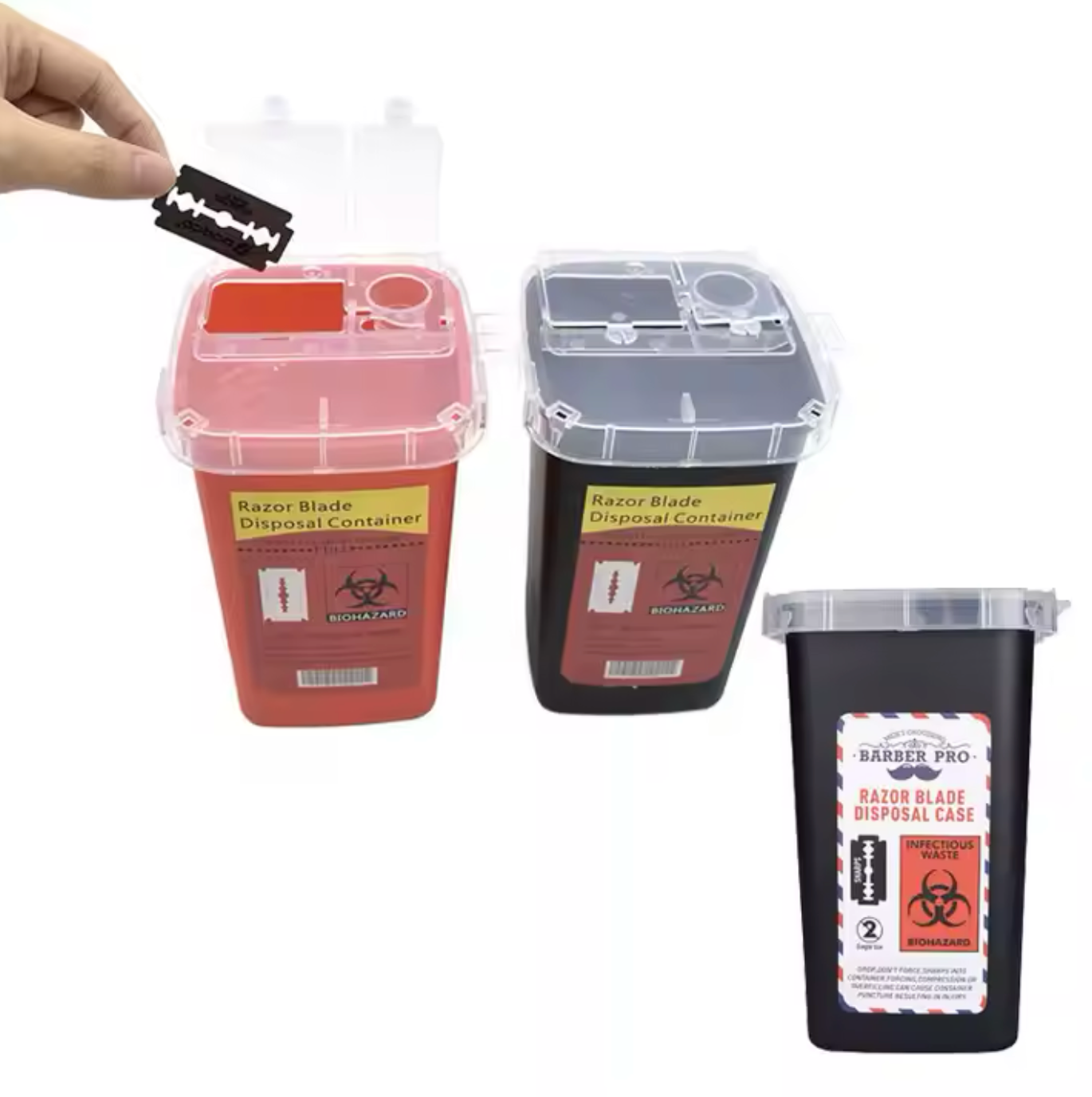 Használt borotva penge tároló edény