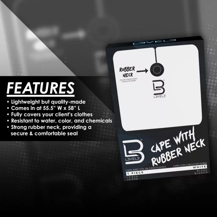 L3VEL3 - Cape With Rubber Neck - Beterítő Kendő Gumis Nyakkal Fehér vagy Fekete