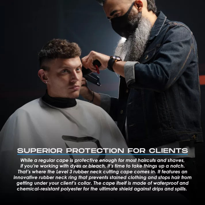 L3VEL3 - Cape With Rubber Neck - Beterítő Kendő Gumis Nyakkal Fehér vagy Fekete