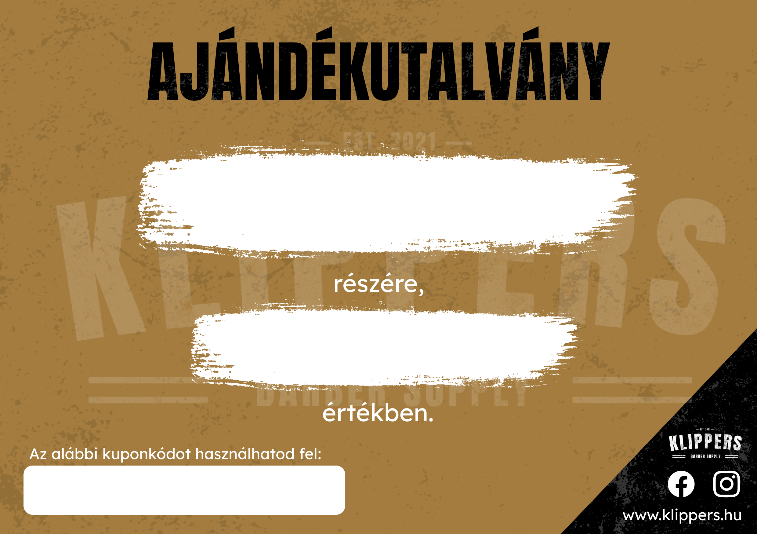 Ajándékutalvány (nyomtatott)